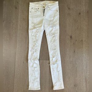 White Rag & Bone ripped jeans